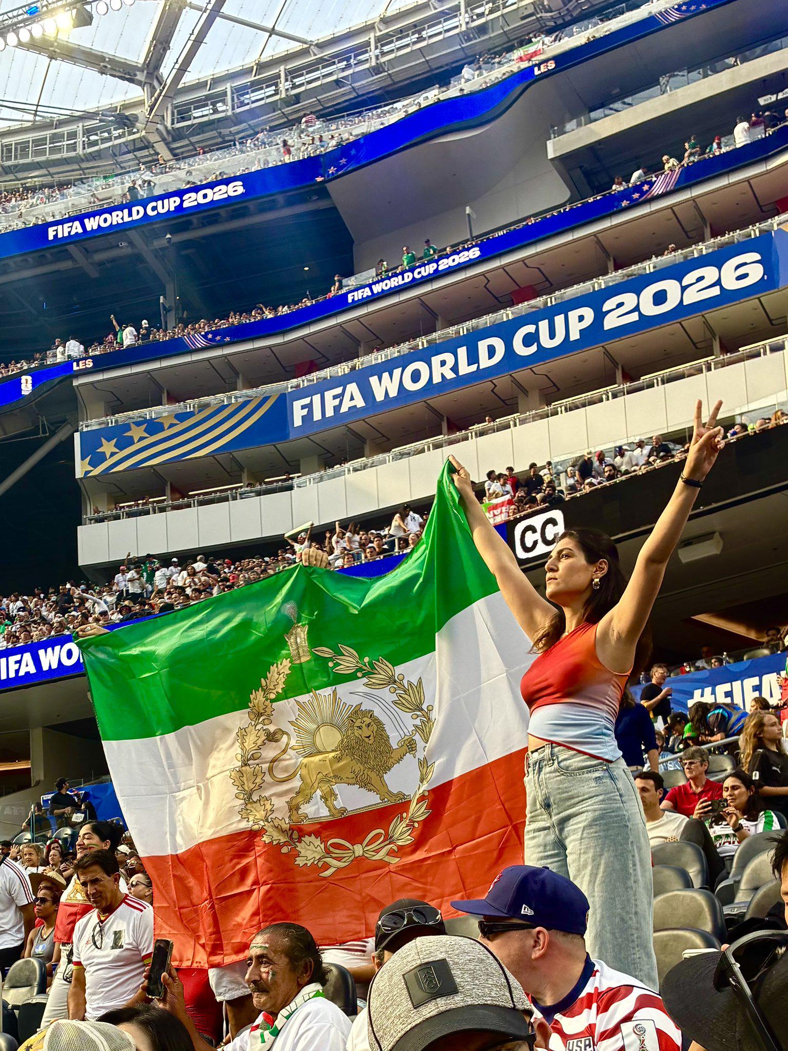 Banned Persian flag at the World Cup